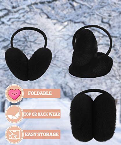Simplicity Unisex Warm Faux Furry Winter Outdoor EarMuffs Foldable Ear Warmer - Image 7