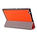 Sony Xperia Z4 Tablet Case, Pasonomi Ultra-Slim and Ultra-light PU Leather Folio Case Stand Cover With Smart Cover Auto Wake / Sleep Feature for Sony Xperia Z4 Tablet-PC 10.1 inch (Slim Series Orange)
