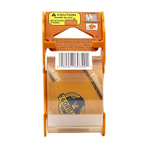 Gorilla Heavy Duty Packing Tape with Dispenser for Moving, Shipping and
