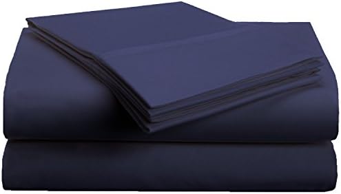 Royal Home Collection 600 Thread Count 100% Egyption Cotton Twin Sleeper Sofa Bed Sheet Set (36" x 72" + 21") Navy Blue Solid