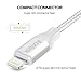 iPhone Charger, Aonlink iPhone Charger Cable Cord Lightning to USB Nylon Braided with Aluminum Connector 3Pack 3FT 6FT 10FT for iPhone 7/7 Plus/6s/6s Plus/6/6Plus/5s/5c/5, iPad/iPod Models-Silver