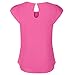 Simier Fariry Women O Neck Short Sleeve Pleated Blouse For Women Red 12