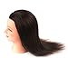 Mannequin Head 100% Real Human Hair for Cosmetology Training with Free Clamp Holder 16