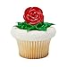 Pack of 24 Red Rose Cupcake Topper Rings Belle Beauty and the Beast