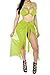 Kisscynest Women's Halter Neck Cut Out Three Piece Swimsuit Coverup 3 Pcs High Waisted Bikini Sets Swimwear Light Green XL