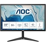 Buy AOC 21.5 Inch LED Full HD (1920×1080) monitor, AOC office monitor (VGA, HDMI) 22B1H – Black in Egypt