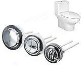 CPT Store ABS Double Dual Flush Toilet Water Tank Push Button,2 Rods,48mm