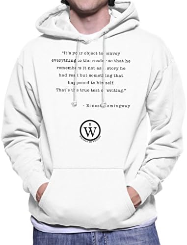 Writers On Writing Ernest Hemingway Test Of True Writing Men's Hooded Sweatshirt