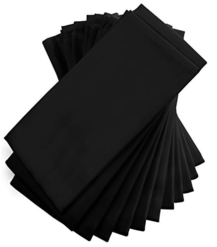 image for ZOYER Cotton Dinner Napkins - 12 Pack (18x18 Inch) Poly Cotton Soft Re