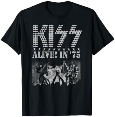 Amazon.com: KISS Classic Fit First Tour T-Shirt - Black, Short