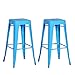 Joveco 30 Inches Light Blue Sheet Metal Frame Tolix Style Bar Stool - Set of 2