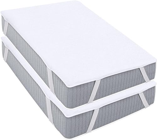 Utopia Bedding Waterproof Terry Mattress Protector Super King 180 x 200 cm (2 Pack), Breathable Cotton Top Mattress Cover with Elastic Corner Straps