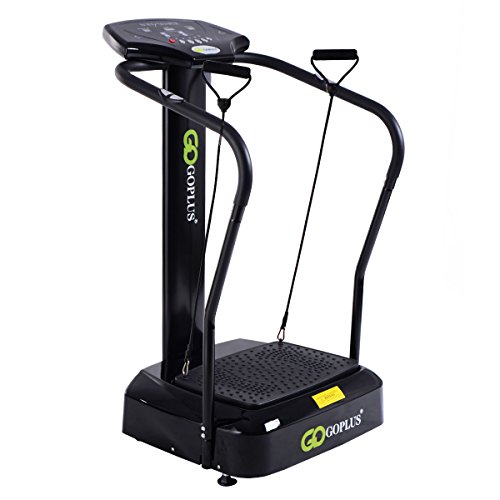 Goplus 2500W Slim Full Body Vibration Platform Fitness Machine Crazy Fit Home Gym, Black Best