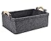 KWLET Small Baskets Small Storage Baskets Bin Narrow Storage Basket for Towels Dog Cat Toys Clothes Blankets Office Supplies Dippers Baby Toys Storage Basket Light Gray