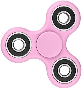 BEISTA Tri-spinner Fidget Toy Hand Spinner – Stress Reducer, Durable Bearing Spinner with High Speed, Super Smooth and Well Balanced, Non-3D Printed (Pink)