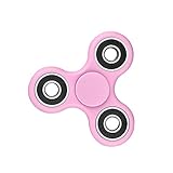 BEISTA Tri-spinner Fidget Toy Hand Spinner – Stress Reducer, Durable Bearing Spinner with High Speed, Super Smooth and Well Balanced, Non-3D Printed (Pink)
