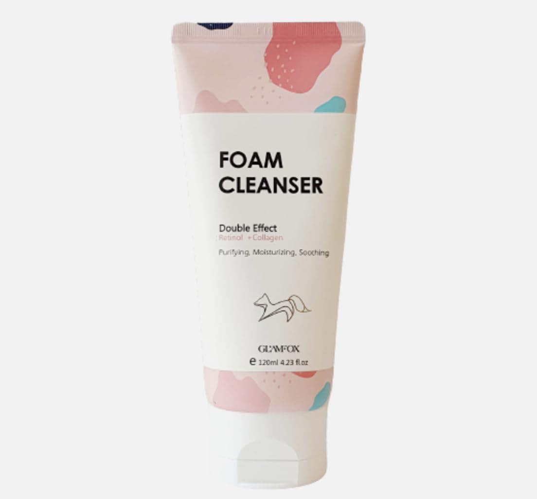 GLAMFOX - Foam Cleanser | Double Effect Retinol + Collagen | 120mL [Imperfect Container]