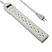 Otimo 6Ft 8-Outlet Surge Protector 15A, 90J - 6 Foot Power Cord with 8 Outlets on Strip (White)