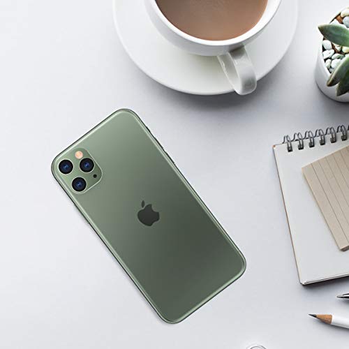 Tensea Compatible iPhone 11 Pro/iPhone 11 Pro Max Camera Lens Protectors, Aviation Aluminum Rear Cover and Tempered Glass Film Back Screen Protectors, 2 Pack (Midnight Green)