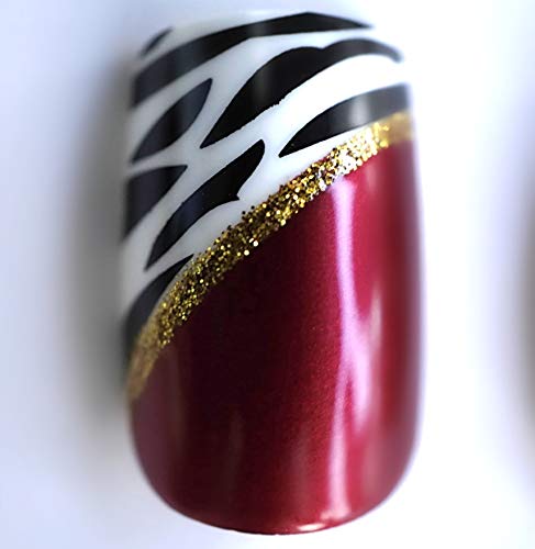 EDA LUXURY BEAUTY RED BURGUNDY BLACK WHITE ANIMAL PRINT FRENCH GLAMOROUS DESIGN Press On Gel Glitter Artificial Tips Acrylic False Nails Extra Long Ballerina Coffin Square Super Fashion Fake Nails 4 EDA LUXURY BEAUTY RED BURGUNDY BLACK WHITE ANIMAL PRINT FRENCH GLAMOROUS DESIGN Press On Gel Glitter Artificial Tips Acrylic False Nails Extra Long Ballerina Coffin Square Super Fashion Fake Nails