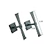 Renovators Supply Manufacturing Black Shutter Dogs 5 3/4 In. Propeller Shaped Wrought Iron Shutter Dogs With Mounting Hardware Pack Of 6