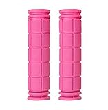Star-Art 1 Pair Bike Handlebars Grips, Rubber Handlebars End Grips for MTB BMX Road Mountain Bike (Pink)