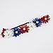 LUX ACCESSORIES Red White Blue American Flag 4th of July Independence Floral Flower Stretch Crystal Headband