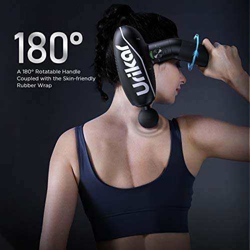Urikar Heated Massage Gun for Athletes, Electric Handheld Deep Tissue