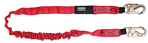 MSA Safety 10023932 Lightweight Streamlined FP Diamond Shock Absorbing Lanyard, 6'