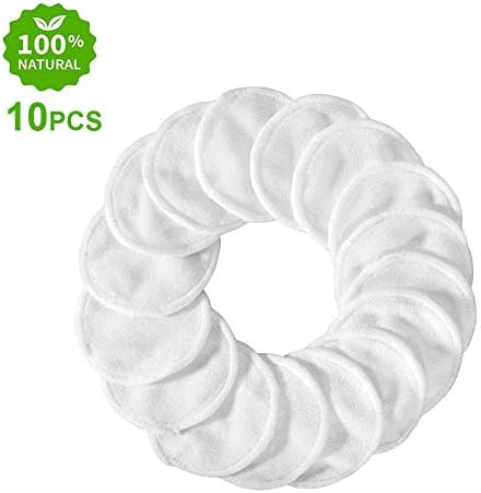 Reusable Makeup Remover Pads 10/16 Packs, Organic Bamboo Cotton Cleansing Wipes Facial Pads (10 PCS)