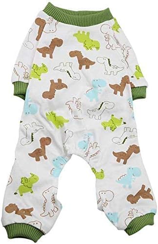 TOPINCN Dog Puppy Cotton Jumpsuit Cat Small Pet Rompers Pajamas Clothing Soft Comfy Pets Apparel Home Daily Costume Bodysuit(M)
