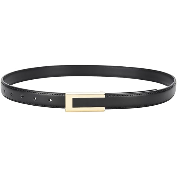 Tanpie 3 Pack Women Skinny Leather Belt Thin Waist Belt with  display picture 2
