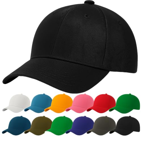 4sold Baseball Cap Unisex Cotton Baseball Caps Pure Colour Baseboard Baseball Cap