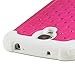 Fosmon HYBO-SD Series PC + Silicone Hybrid Bumper Bling Case for Samsung Galaxy S4 S IV / I9500 (Hot Pink/White)