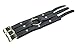 Neptune Giftware Leather Wide Triple Strap Cuff Wrap Gothic Wristband Buckle Fastening - Black Leather
