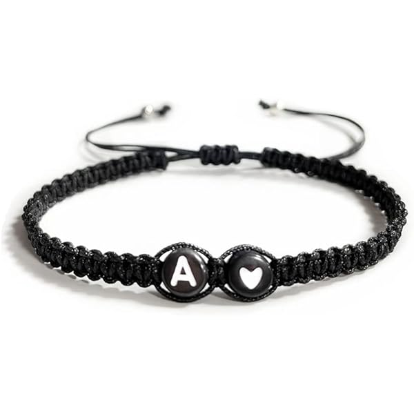 Initial Bracelet For Women & Men - Adjustable Rope Braided Letter Bracelet For Couples & Friends
