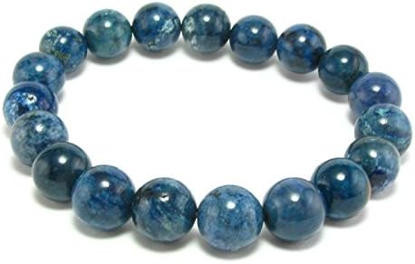Dumortierite Stretch Bracelet With 10mm Round Beads - 7"