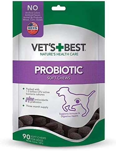 Vet’s Best Probiotic Soft Chews Dog Supplements | Supports Dog Digestive Health | Promotes a Healthy Gut