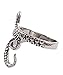 316L Stainless Steel Pirate Octopus Tentacle S Shaped Ring Squid Punk - Adjustable Size
