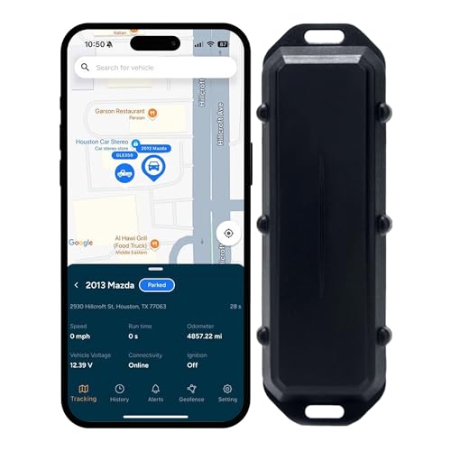 Trackhawk GPS Tracker - Live Fleet Tracking Device, 4G LTE, Wireless Car Tracking for Truck, Trailer, Automotive - User-Friendly Mobile App, Subscription Required - TH07
