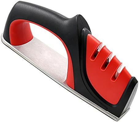 ISHSON Knife Sharpener with 3 Stage Sharpening System for Different Sharpening Requirements Perfectly