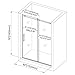 WOODBRIDGE MSDF6076-B Frameless Sliding Shower Door, 56