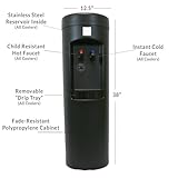 BottleLess Direct BDX1-BK Water Purification Cooler with 1,500-Gallon Capacity Water Filtration and Installation Kit - Black