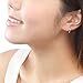MBLife 925 Sterling Silver Polish Finishing Diamond-Cut Huggie Hoop Earrings (0.6