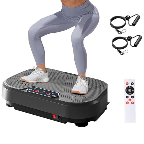 LBOYLOVE® Vibration Plate Exercise Machine, Whole Body Workout Vibration Plate for Weight Loss and Lymphatic Drainage, 120 Adjustable Speeds & 10 Sports Modes, Max Weight 175KG