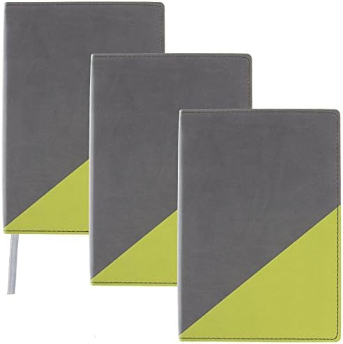 C.R. Gibson (3 Pack) Faux Leather Small Journals 160 Lined Pages Notebook To Write In