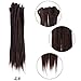 AOSOME 20Inch 20pcs/pack Synthetic Dreadlock Extensions Dark Brown Crochet Hair Extensionsthumb 3