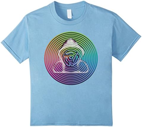 Kids DJ 45 RPM Adapter Vintage Turntable T-Shirt Spinning Records 8 Baby Blue