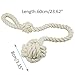 Nanami Chic 2 Pieces Fine Hand Tied Curtain Clip, Buckle Holdback Fabric Drapery Tassels Curtain Tiebacks/Tassel Window Cotton Rope Tie Ball Back Accessories (Beige)