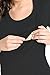 LaClef Women's Doubled Layered Scoop Neck Ruched Maternity Nursing Breastfeeding Top (Large, Black)
